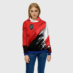 Толстовка-худи женская FC Arsenal: Original, цвет: 3D-синий — фото 2