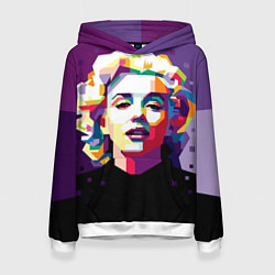 Толстовка-худи женская Marilyn Monroe, цвет: 3D-белый