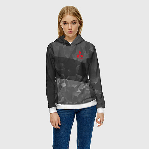 Женская толстовка MITSUBISHI SPORT / 3D-Белый – фото 3