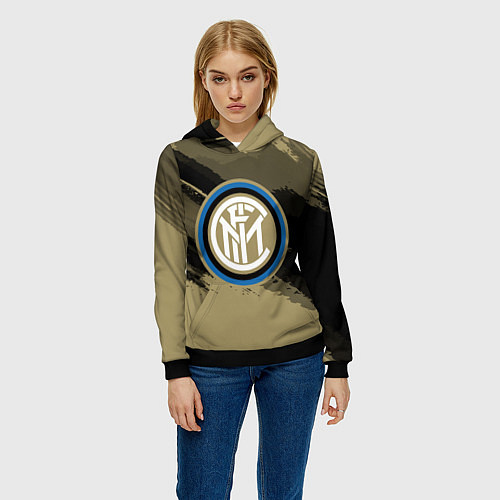 Женская толстовка FC Inter: Dark Sport / 3D-Черный – фото 3