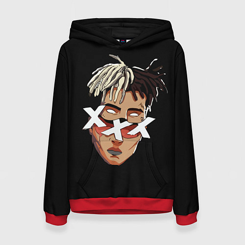 Женская толстовка XXXTentacion Head / 3D-Красный – фото 1