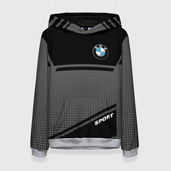 Толстовка-худи женская BMW SPORT БМВ СПОРТ, цвет: 3D-меланж