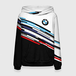 Толстовка-худи женская BMW BRAND COLOR БМВ, цвет: 3D-черный