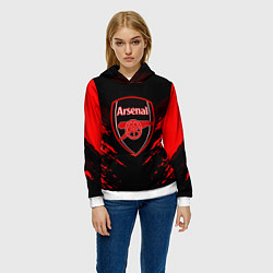 Толстовка-худи женская Arsenal FC: Sport Fashion, цвет: 3D-белый — фото 2