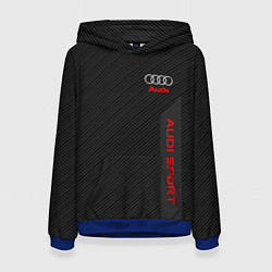 Толстовка-худи женская Audi: Sport Line, цвет: 3D-синий