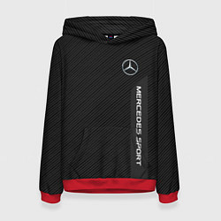 Толстовка-худи женская Mercedes AMG: Sport Line, цвет: 3D-красный