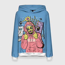 Толстовка-худи женская Mnogoznaal, цвет: 3D-белый