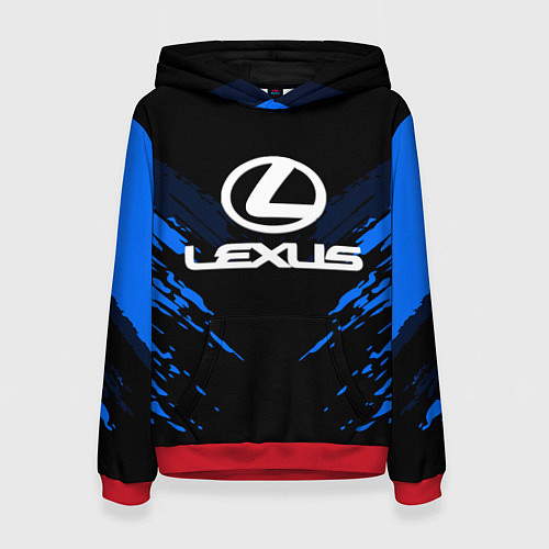 Женская толстовка Lexus: Blue Anger / 3D-Красный – фото 1