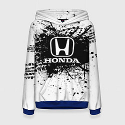 Толстовка-худи женская Honda: Black Spray, цвет: 3D-синий
