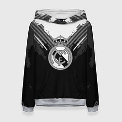 Толстовка-худи женская FC Real Madrid: Black Style, цвет: 3D-меланж