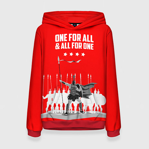 Женская толстовка One for all & all for one / 3D-Красный – фото 1