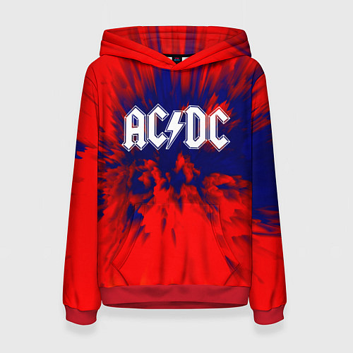 Женская толстовка AC/DC: Red & Blue / 3D-Красный – фото 1