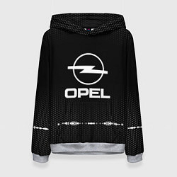 Толстовка-худи женская Opel: Black Abstract, цвет: 3D-меланж