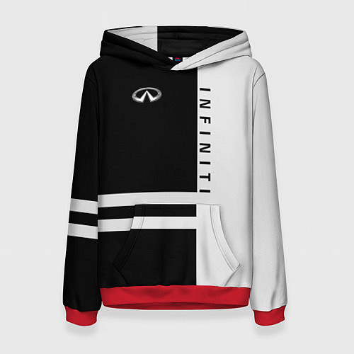 Женская толстовка Infiniti: B&W Lines / 3D-Красный – фото 1