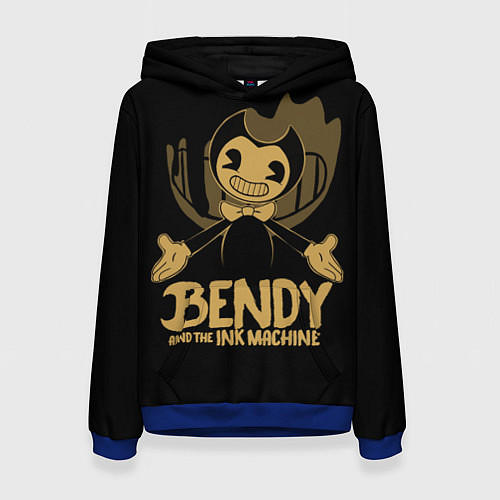 Женская толстовка Bendy And the ink machine / 3D-Синий – фото 1