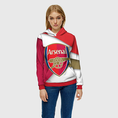 Женская толстовка FC Arsenal / 3D-Красный – фото 3