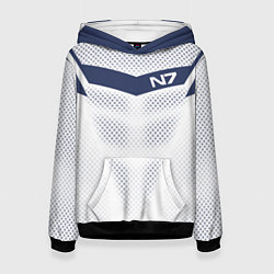 Толстовка-худи женская N7: White Armor, цвет: 3D-черный