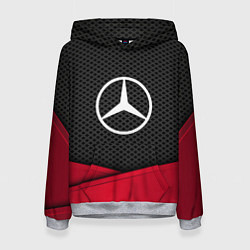 Толстовка-худи женская Mercedes Benz: Grey Carbon, цвет: 3D-меланж