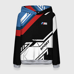 Толстовка-худи женская BMW GEOMETRY SPORT БМВ M PERFORMANCE, цвет: 3D-меланж