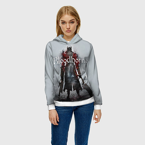 Женская толстовка Bloodborne: Hell Knight / 3D-Белый – фото 3