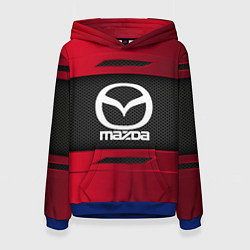Толстовка-худи женская Mazda Sport, цвет: 3D-синий