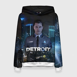 Толстовка-худи женская Detroit: Connor, цвет: 3D-белый