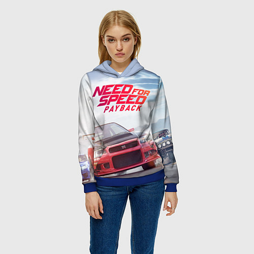 Женская толстовка Need for Speed: Payback / 3D-Синий – фото 3