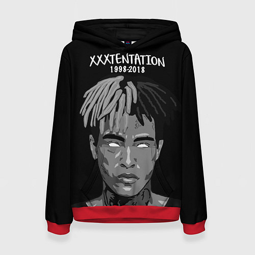 Женская толстовка XXXTentacion: 1998-2018 / 3D-Красный – фото 1