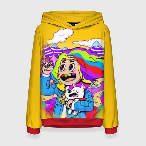 Женская толстовка 69 Rainbow / 3D-Красный – фото 1