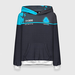 Толстовка-худи женская Detroit: RK800, цвет: 3D-белый