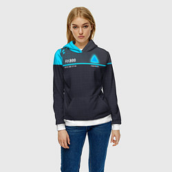 Толстовка-худи женская Detroit: RK800, цвет: 3D-белый — фото 2