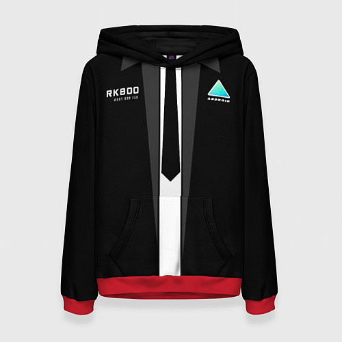 Женская толстовка RK800 Android Black / 3D-Красный – фото 1