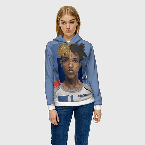 Женская толстовка XXXTentacion Art / 3D-Белый – фото 3