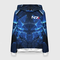 Толстовка-худи женская Mass Effect: Blue Armor N7, цвет: 3D-белый