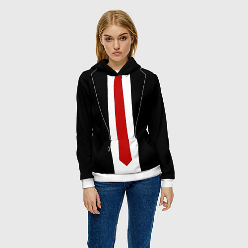 Женская толстовка Hitman 47 / 3D-Белый – фото 3