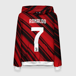 Толстовка-худи женская Ronaldo 7: Red Sport, цвет: 3D-белый