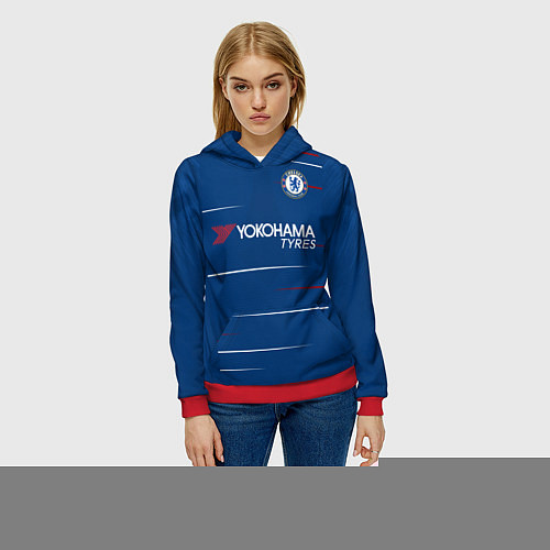 Женская толстовка FC Chelsea Home 18-19 / 3D-Красный – фото 3