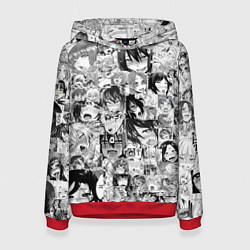 Толстовка-худи женская AHEGAO, цвет: 3D-красный