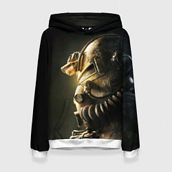 Толстовка-худи женская Армированный шлем, цвет: 3D-белый
