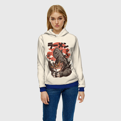 Женская толстовка Godzilla Eat / 3D-Синий – фото 3