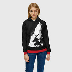 Толстовка-худи женская Dark Souls: Howling Wolf, цвет: 3D-красный — фото 2