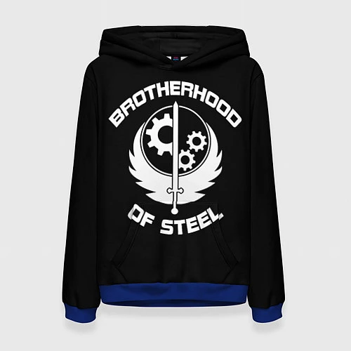 Женская толстовка Brothood of Steel / 3D-Синий – фото 1