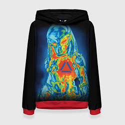 Толстовка-худи женская Predator Vision, цвет: 3D-красный
