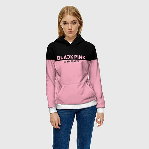 Женская толстовка Black Pink: In Your Area / 3D-Белый – фото 3