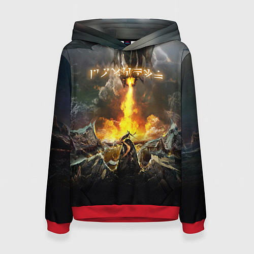 Женская толстовка TES: Dragon Flame / 3D-Красный – фото 1