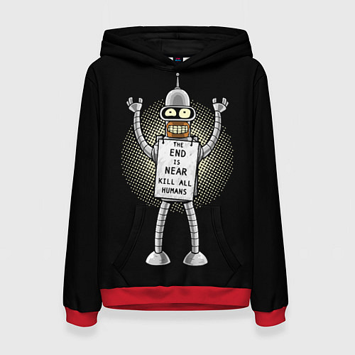 Женская толстовка Kill All Humans / 3D-Красный – фото 1