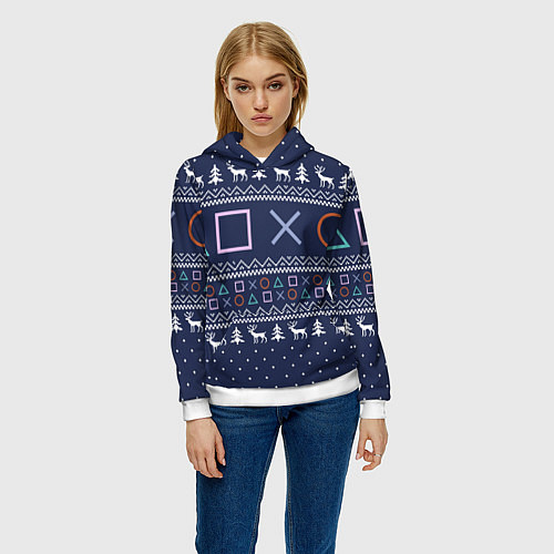 Женская толстовка Winter PS / 3D-Белый – фото 3