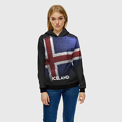 Толстовка-худи женская Iceland Style, цвет: 3D-черный — фото 2