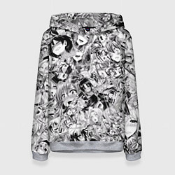 Толстовка-худи женская Manga Ahegao, цвет: 3D-меланж