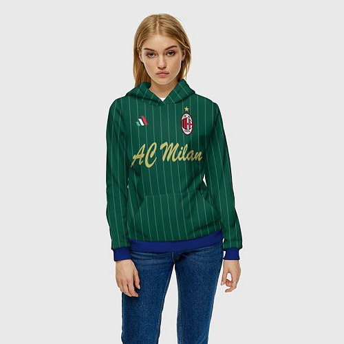 Женская толстовка AC Milan: Green Form / 3D-Синий – фото 3